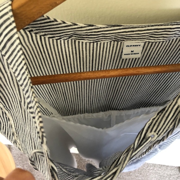 Navy and White striped linen dress - Picture 7 of 8